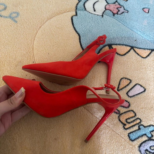 Vera Pelle High Heels like new, red and orange pumps size 38