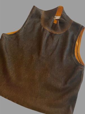 Zara top, brown and gold, size L