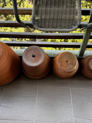 Terracotta flowerpots like new, various sizes