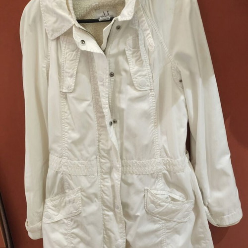 Armani Exchange trench coat like new, white, size M