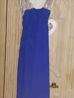 Evening dress with sequins like new, blue, size L