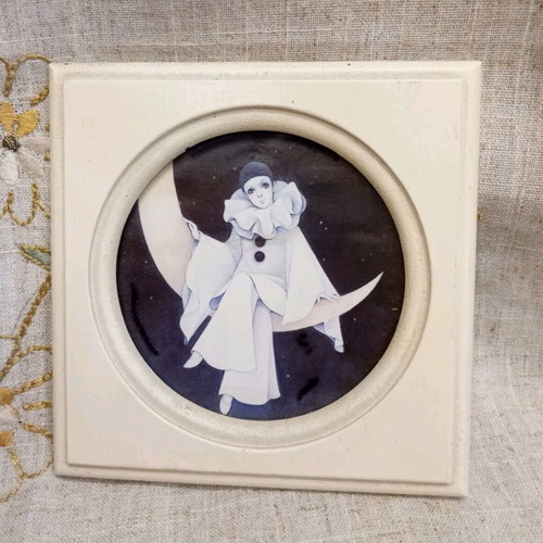 Vintage photo frames set of two used with Pierrot love theme by Mira Fujita