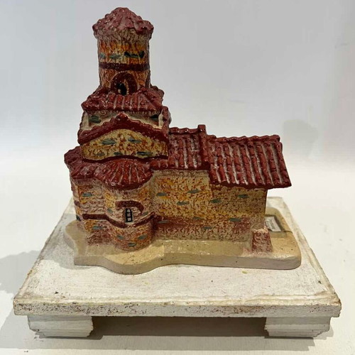 Handmade ceramic model of Koubelidiki church Kastoria used