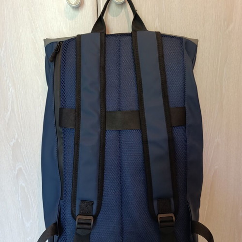 Rolltop Backpack unisex, like new, gray and blue