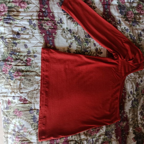 Blouse brick red size S used, 3/4 sleeve