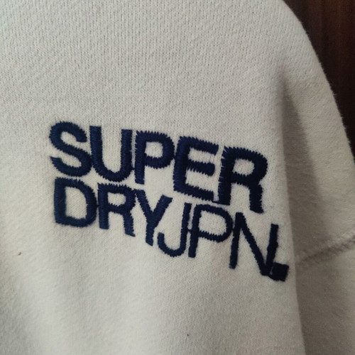 Superdry Japan White Sweat Top like new, XL to slim XXL