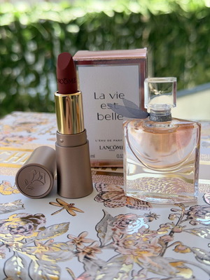 Lancôme La Vie Est Belle mini perfume 4ml and lipstick set new
