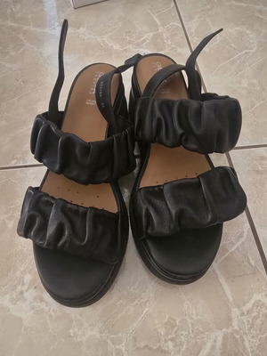 Geox Gardenia women's platform sandals black size 39 new