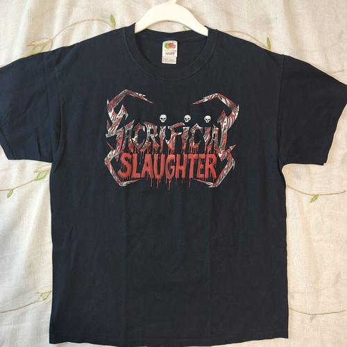 Sacrificial Slaughter band T-shirt XL, Fruit of the Loom heavy cotton, signed