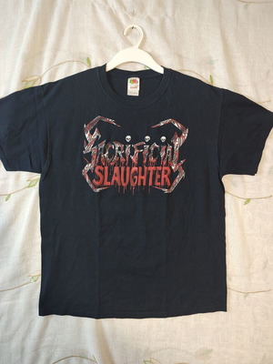 Sacrificial Slaughter band T-shirt XL, Fruit of the Loom heavy cotton, signed