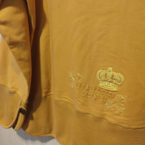 Women's hoodie sweater XL used, yellow with embroidery and buttons