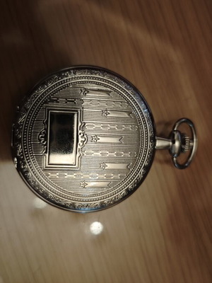 Suhler Pocket Watch like new, quartz mechanism, silver