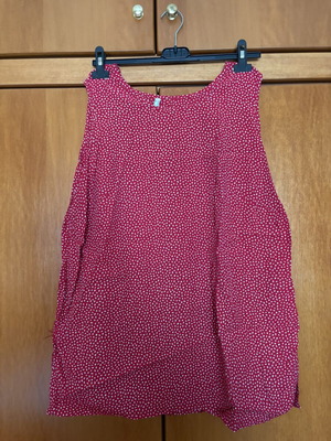 Women's blouse like new, red with white dots, size XL