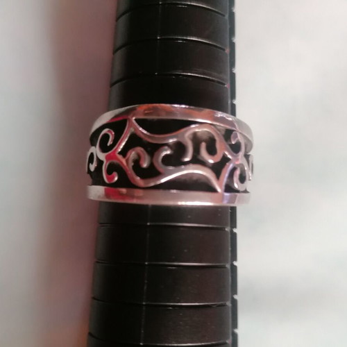 Silver 925 ring with helical shapes new size 59.5
