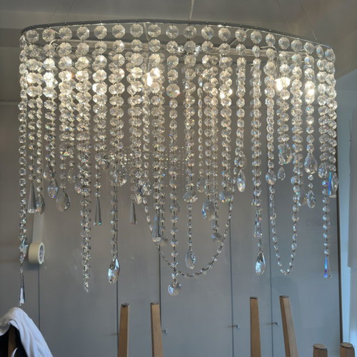 Crystal Chandelier like new, 56cm height, 75cm length, 22cm width
