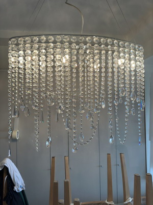 Crystal Chandelier like new, 56cm height, 75cm length, 22cm width