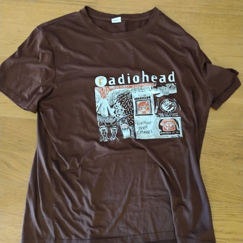 Radiohead t shirt 2XL used, brown
