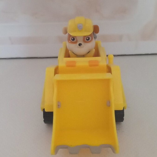 Paw Patrol figure (Rubble) with vehicle used