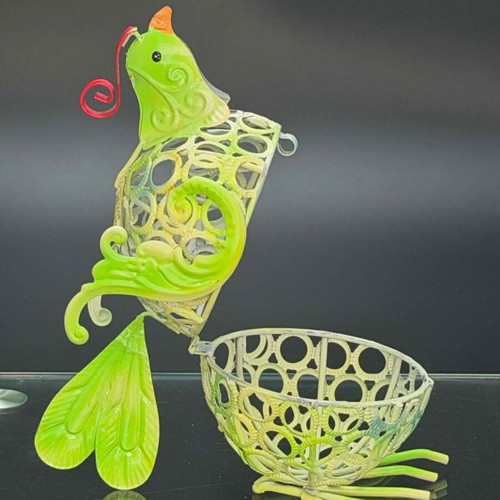 Espiel Handmade Metal Bird Vintage 2000 Like New 19x13 cm