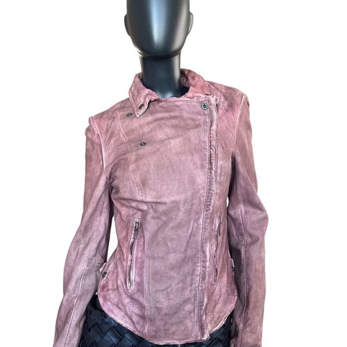 Muubbaa leather jacket new, burgundy, size S