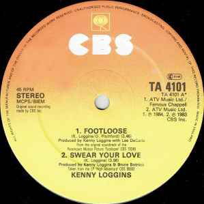 Kenny Loggins Footloose vinyl record used, R&B soul