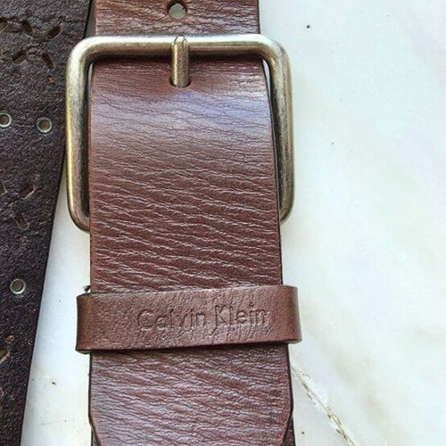 Calvin Klein καφέ ζώνη μεταχειρισμένη 4.5cm μέγεθος Μ