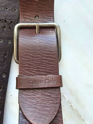 Calvin Klein καφέ ζώνη μεταχειρισμένη 4.5cm μέγεθος Μ