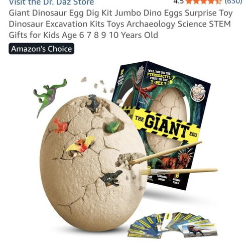 Dinosaur Egg Excavation Set with 12 Miniature Dinosaurs and Tools