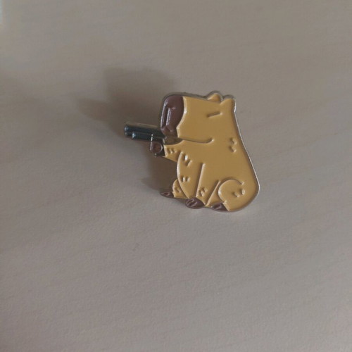 Capybara pin used, about 2.5 cm
