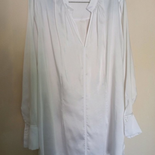 Satin oversized shirt H&M size XL like new, white