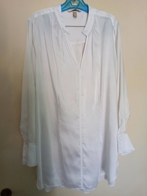 Satin oversized shirt H&M size XL like new, white