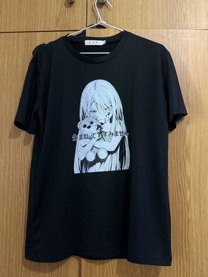 Anime short-sleeve T-shirt, black, size XL