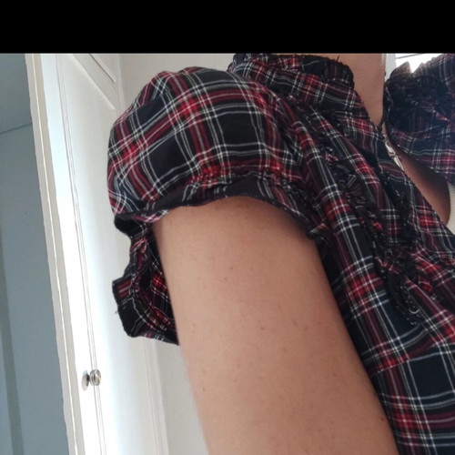 Vintage Tally Weijl plaid dress black and red, like new, size M 38