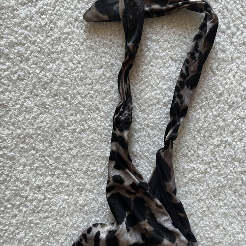Calzedonia animal print bikini bottom used, black and brown, size M
