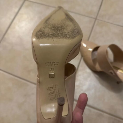 Mukes Nude Atos Lombardini mules like new, size 38, beige