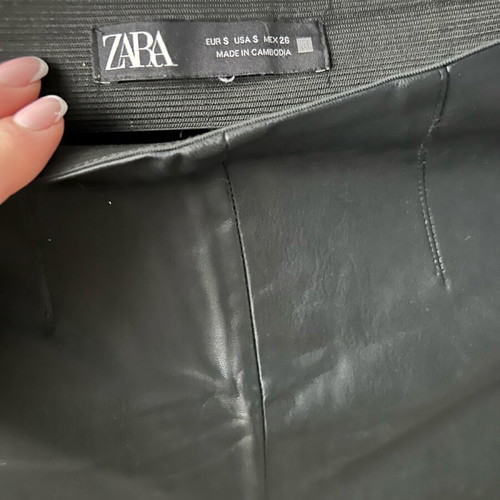 Zara leather pants used, black, size S