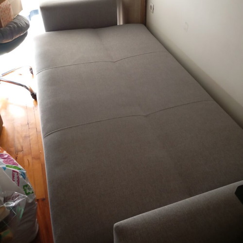 Three-seater sofa with storage and semi-double bed