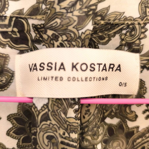 Vassia Kostara Green Paisley One Size Shirt new