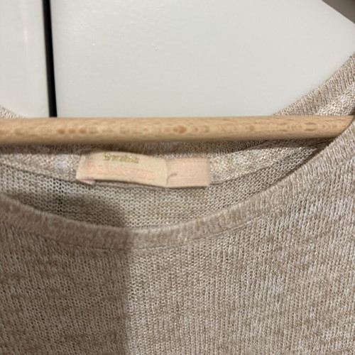 Bershka pullover with lace used, size M, beige