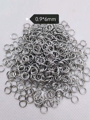 Ανοξείδωτα ανοιχτά κρικάκια 0.9×6 mm, πακέτο 500 τεμαχίων, καινούργια