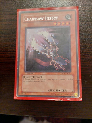 Yu-Gi-Oh Chainsaw Insect κάρτα