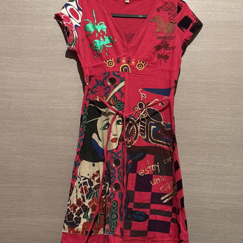 Boho dress multicolored size M like new