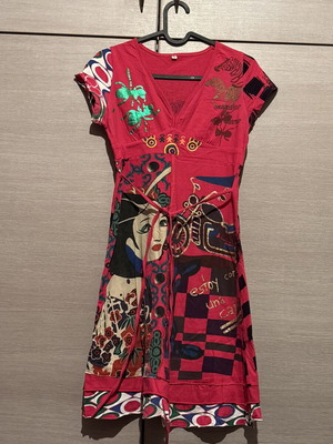 Boho dress multicolored size M like new
