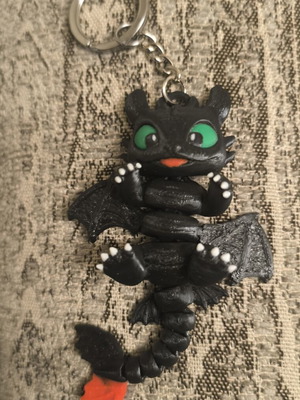 Μπρελόκ How to Train Your Dragon Toothless με κίνηση σαν καινούργιο