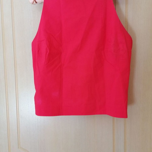 French Connection sleeveless top poplin new, size M/L, pink and red