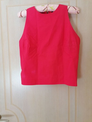 French Connection sleeveless top poplin new, size M/L, pink and red