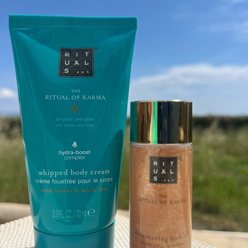 Rituals body cream 70ml Karma and shimmering body oil 30ml brand new