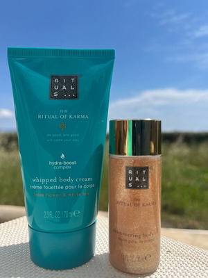 Rituals body cream 70ml Karma and shimmering body oil 30ml brand new