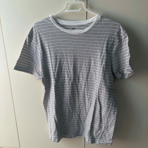 H&M striped T-shirt, cotton, black and white