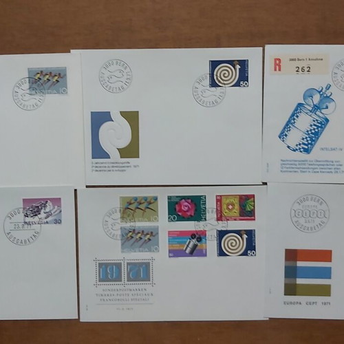 Switzerland FDC lot used, 15 covers from the 70s
